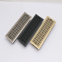 Nouveau Grille de sol ventilée PEP en argent, à trous rectangulaires épais, finition nickel brossé, pour climatiseur, personnalisable, vente en gros