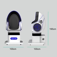 Chaise d'oeufs de la machine 9D Vr d'arcade de simulateur de vol de 360 degrés 9D Max Vr avec la plate-forme de mouvement