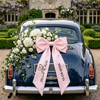 Décoration de Voiture de Mariage Personnalisée, Grand Nœud en Ruban de Satin avec Nom et Date, Décoration de Voiture de Mariée, Cadeaux de Mariage Personnalisés