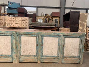 خزانة جانبية خشبية ريفية عتيقة مطلية يدويًا من الصين - Product Image 5