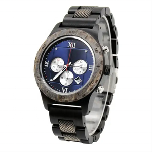Reloj de Cuarzo de Madera Hecho a Mano, Reloj Cronógrafo de Cuarzo Personalizado, Relojes de Madera para Hombre, Relojes Mecánicos de Lujo - Product Image 3