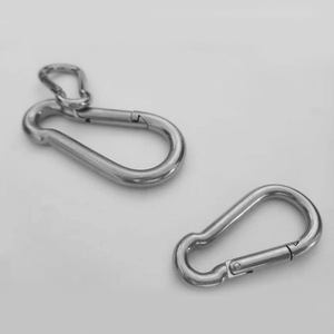 Mosquetón de Acero Inoxidable M5M6M8, Gancho de Seguridad para Escalada, Hebilla de Resorte con Bloqueo, Uso Universal - Product Image 2
