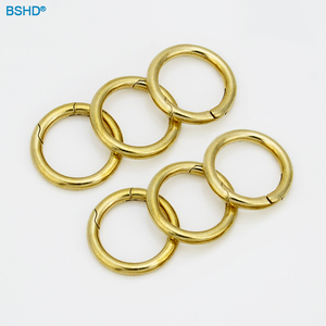 Tùy Chỉnh Kích Thước Cao Cấp Rắn <span class=keywords><strong>Brass</strong></span> Vòng Tròn Snap Clip <span class=keywords><strong>Hook</strong></span> O Ring <span class=keywords><strong>Clasp</strong></span> Khóa Vòng Mùa Xuân Cổng Carabiner Cho Keychain Túi Xách - Product Image 4