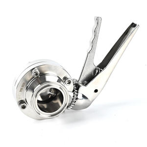 Vanne papillon sanitaire forgée en acier inoxydable SS304 à chargement rapide manuel, hygiénique, 1,5-2 pouces, à trois colliers, pour l'eau - Product Image 6