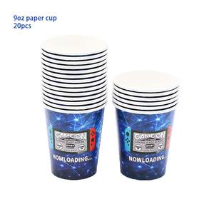 176 pièces garçons ou filles décoration de fête d'<span class=keywords><strong>anniversaire</strong></span> pour enfants jeu vidéo personnalisé fête assiettes en papier et ensemble de couverts - Product Image 5