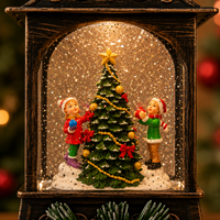 Großhandel Retro Harz Weihnachts-Musiklaterne Ornamente Großhandel Neue Tannenzapfen Dekorative Nachtbeleuchtung Neujahrsgeschenk
