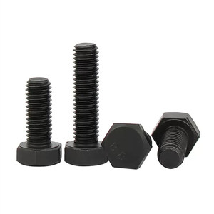 Vis hexagonales et écrous en acier inoxydable et en acier au carbone zingué noir/plat DIN933/DIN931 M12/<span class=keywords><strong>M13</strong></span> Classe 8.8 - Product Image 2