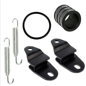 Cross Border Motorcycle Exhaust Muffler Pipe <b>Bracket</b> Kit <b>Black</b> Steel Hanger For 87-06 Yamaha YFZ 350 - Product Image 2