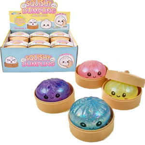 Juguetes Blandos Kawaii de 8.5CM/3.4 Pulgadas con Purpurina en Forma de Bollo al Vapor/Dumpling, Juguetes Blandos Misteriosos con Purpurina - Product Image 4