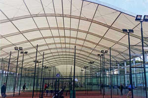 Cubierta para Pista <span class=keywords><strong>de</strong></span> Pádel Panorámica al Aire Libre, Toldo Portátil para Pickleball, Techo para Deportes, Cancha <span class=keywords><strong>de</strong></span> Fútbol - Product Image 2