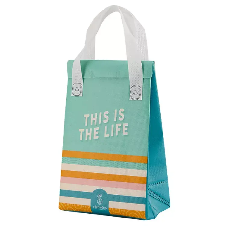 Customized Promotion Portable Insulated Lunch thermal Non Woven Food Delivery Cooler bag