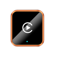 Último Modelo de Carplay Inalámbrico para Auto, Mini Carplay USB con Pantalla de Vidrio Metálico Naranja, Compatible con Android Auto