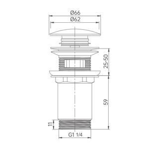 Tapón de resorte de latón moderno Hofen con cesta, tapón de drenaje emergente para <span class=keywords><strong>lavabo</strong></span> tipo prensa de baño con <span class=keywords><strong>desbordamiento</strong></span> - Product Image 5