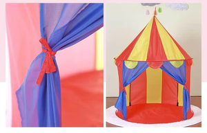 Tente tipi pop-up pour enfants et bébés - Jouet de sport en polyester, petite salle de jeux extérieure - Product Image 5