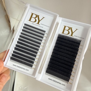 Extensions de cils vegan pré-fabriquées, style <span class=keywords><strong>anime</strong></span>, effet pointe, souples, légères, naturelles, volumineuses, super foncées, nouveau design - Product Image 1