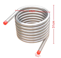 Kit de serpentin de chauffage en acier inoxydable pour bain à remous, spa extérieur et barbecue, compatible chauffage au bois