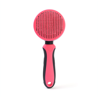 Rarewe Brosse de massage portable autonettoyante anti-rayures écologique en acier inoxydable sûre pour l'élimination des poils de chien et de chat, six couleurs