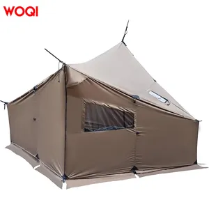 WOQI geniş soba jack ile dört kişi çadır, kamp için uygun, rüzgar geçirmez ve su geçirmez aile çadırları