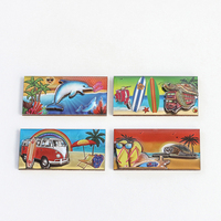 Souvenir touristique de Séville Aimants de réfrigérateur en bois et en verre 3D Forme personnalisée Écologique Fabrication directe Souvenirs de voyage