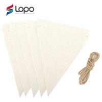 Drapeaux et fanions vierges en lin vintage anti-boulochage pour sublimation, fabrication usine, écologiques, durables, pour Noël et projets DIY