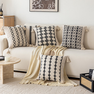 Modern Geometric Throw Pillow Square Cotton Linen Cover Removable Decorative <b>Cushion</b> For Sofa Bedroom Home Decor - Product Image 3