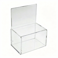 Boîte de dons transparente verrouillable en acrylique, boîte à monnaie transparente en acrylique avec fente pour collectes de fonds caritatives