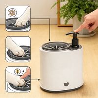 Lave-pattes électrique 2 en 1 pour animaux de compagnie, portable, automatique, nettoyeur de pattes de chien, masseur, machine à laver les griffes pour chats et chiots