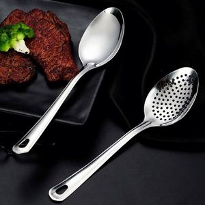 Cuchara Grande de Acero Inoxidable de Venta Caliente, Juego de Utensilios de Cocina, Cuchara para Sopa, Cuchara de Servir de Metal con Mango Largo para Buffet de Hotel, Espátula - Product Image 3