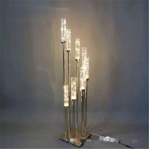 Altri Fiori e Piante Decorative per Matrimoni, Decorazione Stradale, Grande Portacandele da Terra a 5 Bracci in Acrilico Trasparente - Product Image 2