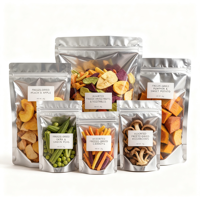 Sachets Doypack Holographiques Personnalisés Durables avec Fenêtre Transparente et Fermeture Zip Refermable pour Emballage de Noix et Snacks, Qualité Alimentaire, Vente en Gros