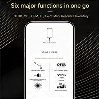 OTDR Mini NK1500 Económico, 1310/1550 Doble Onda, 22dB, Herramienta Portátil VFL OPM, 9 en 1 Multifuncional, Aplicación Móvil Wi-Fi para Fibra