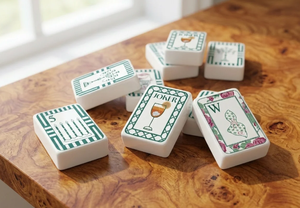 Juego de Mahjong Americano <span class=keywords><strong>Caki</strong></span> Law Rence, Fichas de Mahjong Acrílicas, Diseño Personalizado con Tema de Flores, Regalo Familiar de Alta Calidad - Product Image 3