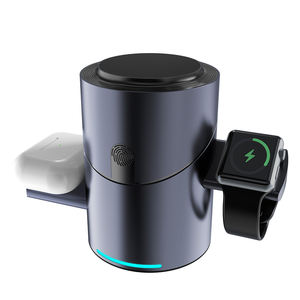 ลูกบาศก์ชาร์จไร้สาย3 in 1แบบแม่เหล็กอลูมิเนียมแม่เหล็กไฟฟ้าตั้งโต๊ะพับเก็บได้15วัตต์ - Product Image 2