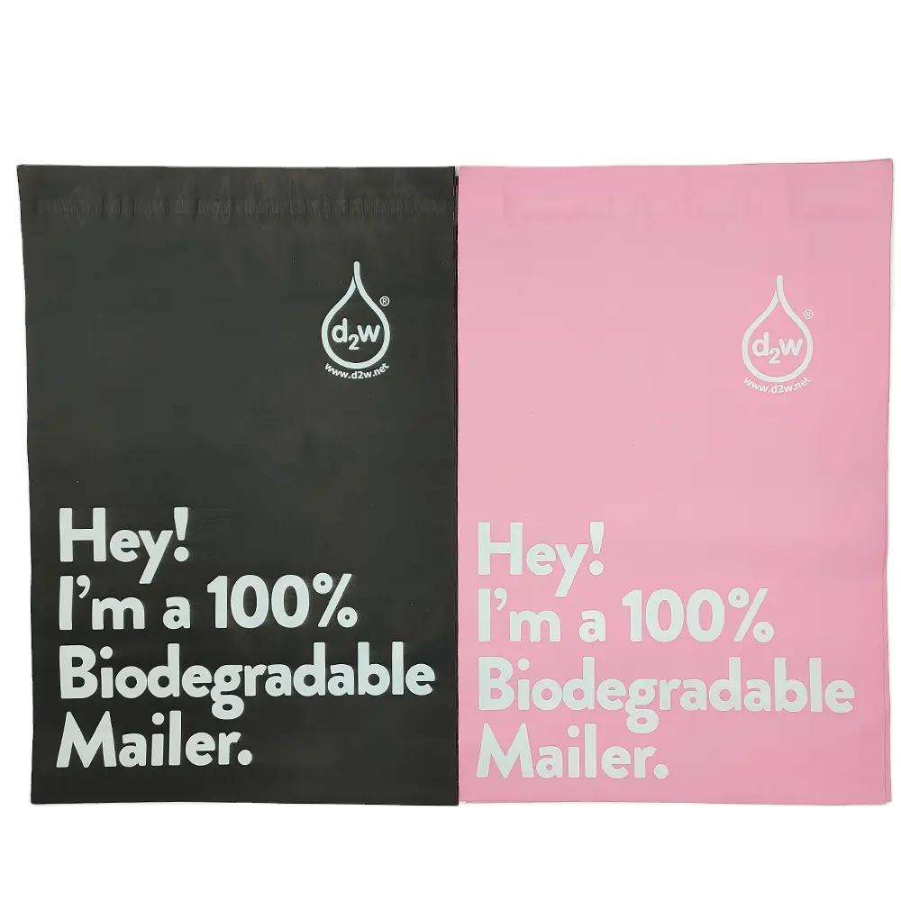 High Quality biodegradable poly mailer Black Waterproof shipping compostable courier mail packing bags for clothing