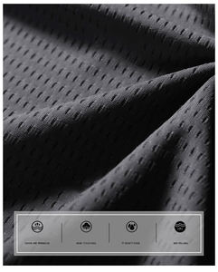 Chemise en polyester à manches courtes en maille 180g Nouveau t-shirt ample à col rond à séchage rapide pour hommes - Product Image 4