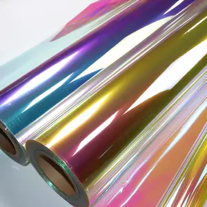 PVC Regenbogen Soft Film holo graphische transparente Regenbogen transparente Schuhe von chinesischen Fabrik hergestellt