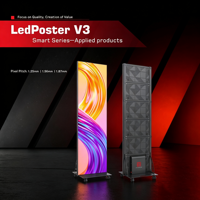 Transtech LED PosterV3 P2.5 Pixel Pitch Full Color Indoor Mobile Mounting IP54 LED Digital Signage Display