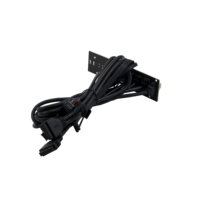 Interfaz de placa frontal montada en Panel USB, 3 puertos USB 3,0, tipo C, interruptor de luz y Cable de auriculares de micrófono para la placa base de corte de chasis