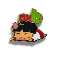 En gros : Badges et épingles en émail de designer motif grenouille, en alliage de zinc nickelé noir, pour cadeaux de remise de diplôme et artisanat métallique