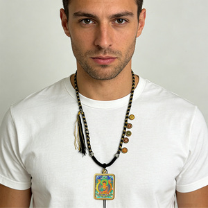 Collier artisanal Thangka <span class=keywords><strong>de</strong></span> haute qualité, personnalisable en gros, pour la sécurité, la <span class=keywords><strong>santé</strong></span>, l'énergie et la chance - Product Image 6