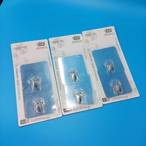 Lot de 2 crochets adhésifs argentés, crochets à vêtements sans trace, pas de perçage nécessaire, pour salle de bain et cuisine - Product Image 3