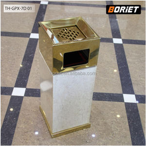 Poubelle à pédale en acier inoxydable, sur pied, écologique, certifiée ISO9001, pour hall d'hôtel, bureau, immeuble - Product Image 2