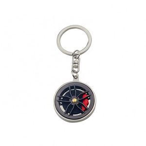 Creative Metal Wheel Hub Keychain Auto Parts Car Mini Tire Wheel Hub Spinner Keychains Accessories Rotating Brake Disc Keychain - Product Image 6