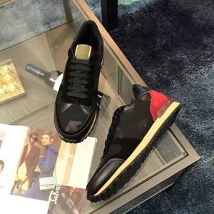 Zapatos de Diseñador para Hombre con Patrones de Estrellas, Combinación de Colores Negro y Rojo, Zapatos de Mujer Lujosos, Cómodos para Caminar, Zapatos Deportivos - Product Image 1