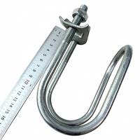 Collier de serrage en acier galvanisé en forme de double U croisée, système métrique, finition zinc, personnalisable OEM