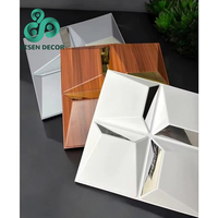 Panel de Pared 3D Moderno de PVC, Adhesivo de Espejo para Interiores, Revestimiento de PVC, Decoración de Paredes para Hoteles, Techos de TV, Villas, Diseño Interior Decorativo