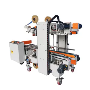 2024 Top List Fully Automatic Carton Box Edge Sealer With Four Side Tapes For Wine Package Line
