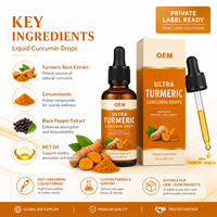 Fabricant de compléments alimentaires en marque blanche : Gouttes de curcuma et curcumine, formule personnalisée, huile MCT, extrait de poivre noir (OEM/ODM)