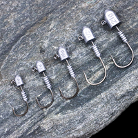 Hameçon de pêche Hover Rig, Leurre souple en plastique, Tête de jig, Rig de pêche en eau moyenne, Équipement de pêche au bar, Matériel terminal, Fabricant grossiste