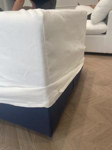 Canapé modulaire sectionnel confortable en tissu blanc, canapé inclinable compressible pour salle à manger, salon, appartement, hôtel - Product Image 6